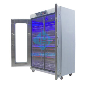 Mặt bên của tủ sấy bát 2 cánh 1 lớp cao cấp